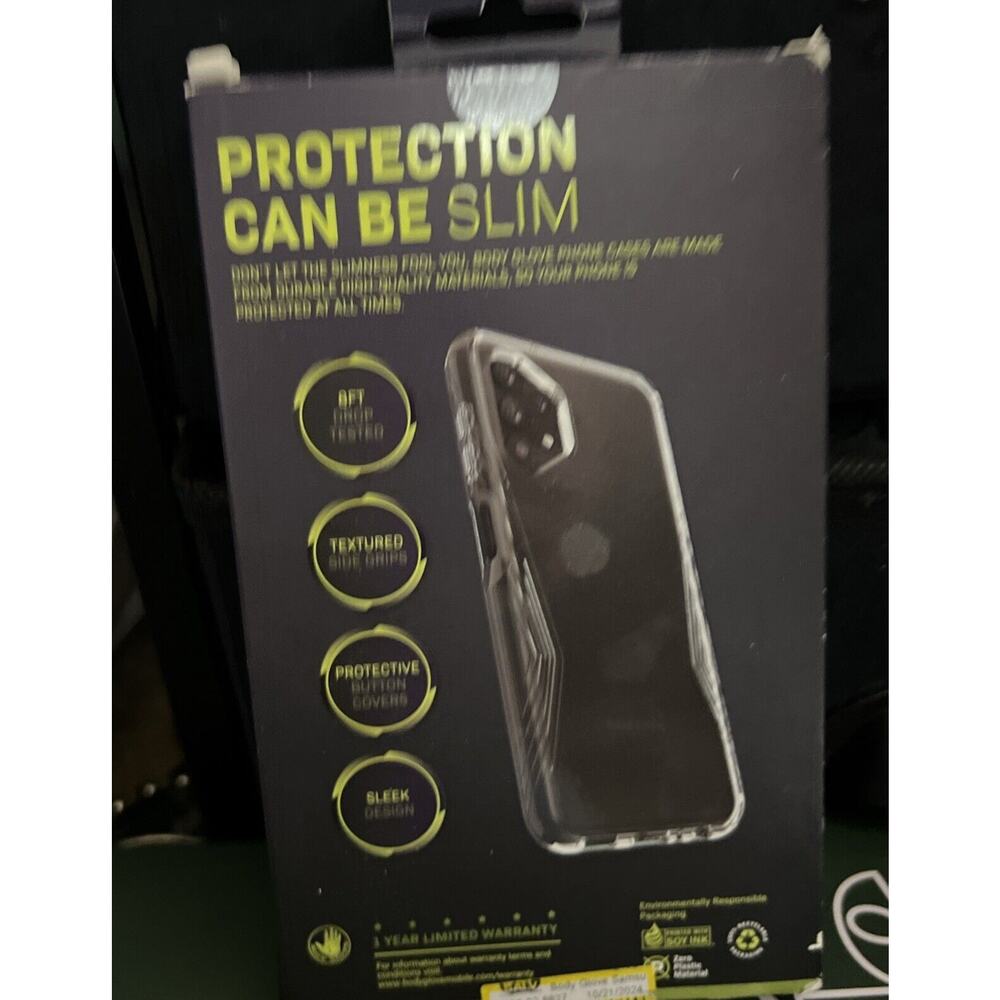 Body Glove Samsung Galaxy A13 LTE Black 8 Ft Drop Tested Slim Protection Clear